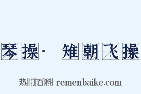 琴操·雉朝飞操是什么意思的图片